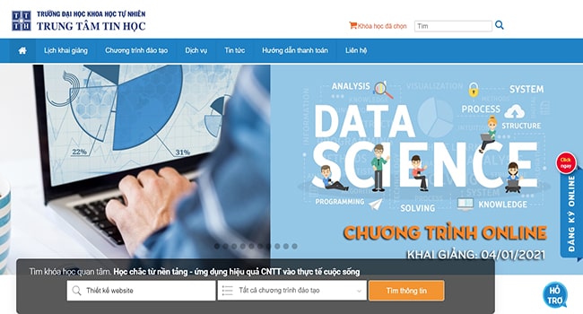 Khóa học thiết kế web online tại TT Tin học TP.HCM